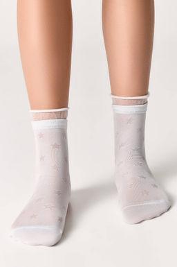 Цена за 2 пары Conte-Kids Носки TIP-TOP из вискозы с рисунками св.серый