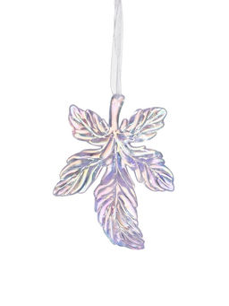 Цена за 2 шт. Ёлочная игрушка Зимнее волшебство. Волшебный листок, 118.2 см, прозрачный перелив  фото 9