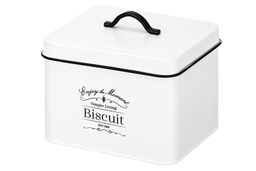 Банка д/печенья 3 л 19*16,5*16 см "Bisсuit" с крышкой, белая