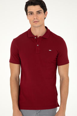 Мужская бордово-красная базовая футболка - U.s. polo assn фото 3