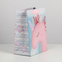 Пакет ламинированный вертикальный Зефирный единорожка, MS 18 23 8 см - Дарите счастье фото 3