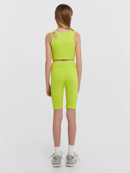 Комплект для девочек салатовый: велосипедки и топ - Mark formelle фото 3