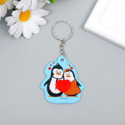 Цена за 12 шт. Брелок EVA Парочка влюблённых пингвинов 5х5,5 см - Simaland фото 4