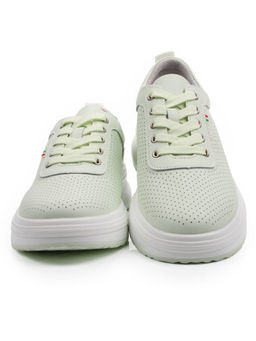 03-YH324-3 LT. GREEN Полуботинки спортивные женские (натуральная кожа)