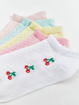 Desenli K?z ?ocuk Patik ?orap 5li