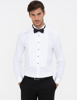Beyaz Slim Fit Smokin G_mlek