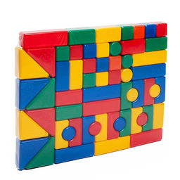 Кубики детские, пластиковые, цветные, 60 штук, 4 ? 4 см - Соломон фото 7