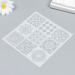 Цена за 2 шт. Трафарет пластик «Геометрия», 13×13 см