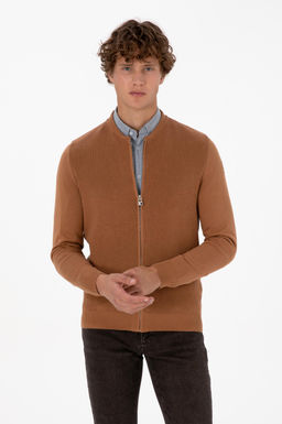 Erkek Camel Basic Triko H_rka Sepette S_rpriz _ndirim