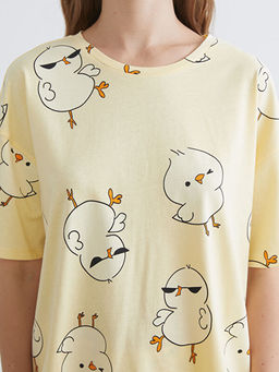 Civciv Bask?l? Kad?n ?ortlu Pijama Tak?m?