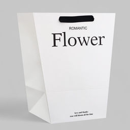 Пакет - переноска трапеция, «Цветы», белый, 30×20×35 см 210 г