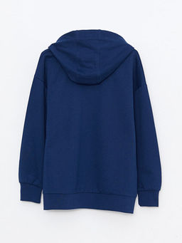 Kap??onlu Bask?l? Uzun Kollu Erkek ?ocuk Sweatshirt - Waikiki фото 2