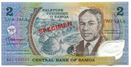 2 тала 1990 года Самоа Образец