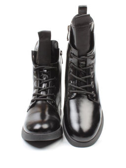 01-CH6315-21B100M BLACK Ботинки демисезонные женские (натуральная кожа, байка) - Фабричный китай фото 14