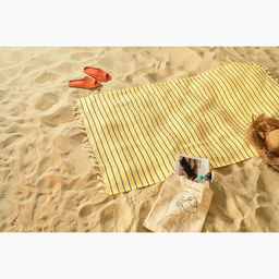 Пештемаль Полосы 100х180 см, жёлтый - Lovelife фото 7