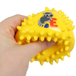 Развивающий тактильный мячик Крошка Я «Ежик», ø9 см, с пищалкой, от 6 мес., в пакете