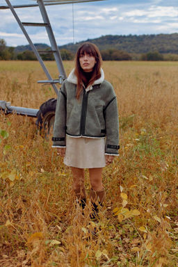 DOUBLE-FACED JACKET WITH TABS
