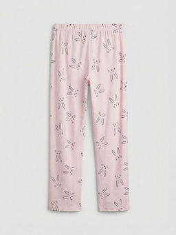 Beli Lastikli Kad?n Desenli Pijama Alt?