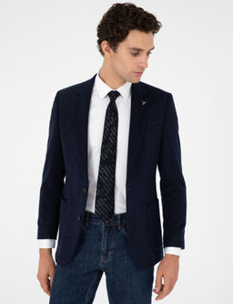 Кашемировая куртка узкого кроя темно-синего цвета - Cacharel фото 3