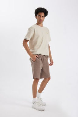 Regular Fit Selanik Kumas Cepli Bermuda Sort