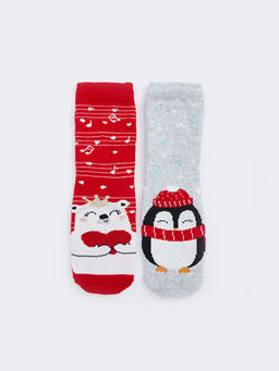 Y?lba?? Temal? K?z ?ocuk Soket ?orap 2li