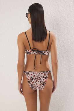 TRENDYOLMILLA Cicek Ve Leopar Mix Desenli Straplez Baglama Detayl? Bikini Ustu TBESS25BU00048 фото 7