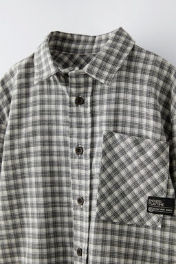 PLAID SHIRT WITH POCKET - Zara фото 4