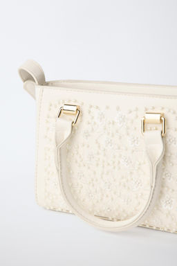 BOLSO BANDOLERA PERLITAS / Blanco - Zara фото 3