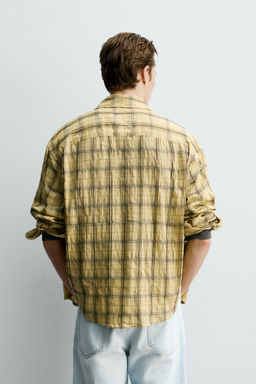 CAMISA RELAXED FIT CUADROS / Mantequilla - Zara фото 3