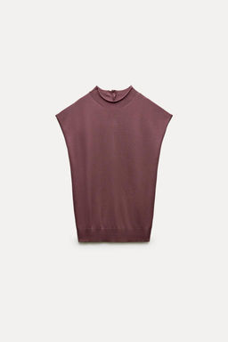 SLEEVELESS PLAIN KNIT TOP - Zara фото 6