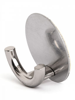 Крючок на липучке круглый, 5,3x2,5 серый нержавеющая сталь - Denastia фото 2