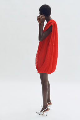 Vestido drapeado de un hombro - H&m фото 6