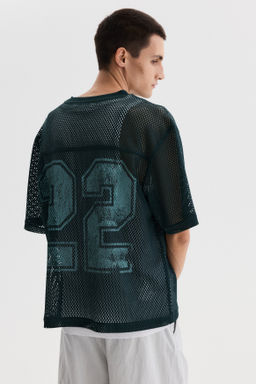 Camiseta de malla con estampado Oversized Fit - H&m фото 6