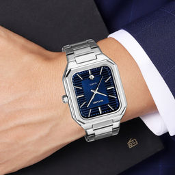 Часы наручные Skmei мужские кварцевые 9373silver-blue