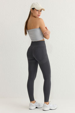 TRENDYOLMILLA Siyah Seamless/Dikissiz Push Up Tam Boy Orme Spor Tayt THMAW25TY00003  фото 22