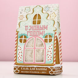 Соль для ванны «С Новым Годом!», 400 г, аромат молока и ванили, Чистое счастье
