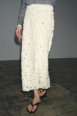 ZW COLLECTION BEADED MIDI SKIRT - Zara фото 5
