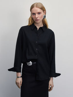 Рубашка оверсайз изо льна / Zarina  фото 7