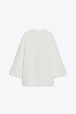 OVERSIZED KNITTED T-SHIRT - Zara фото 6
