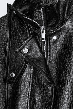 CHAQUETA EFECTO PIEL ZW COLLECTION / Negro - Zara фото 5