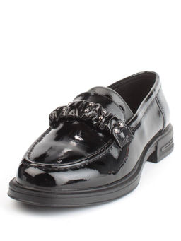 03-DYL140-2 BLACK Лоферы женские (натуральная кожа)