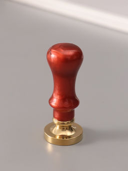 Печать для сургуча с пластиковой ручкой «Венок с буквой I», 2.5×2.5×6.3 см