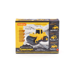 Конструктор-транспорт Дорожный каток (18 элементов) (жёлто-чёрный) (в коробке) - Полесье фото 6