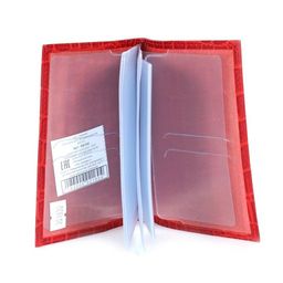 Обложка для автодокументов Croco-АВ-100 н/к, красный крокодил (203) 201930  фото 3