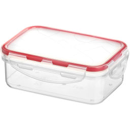 Цена за 2 шт. Контейнер для продуктов "Modena" прямоугольный 0,5л с защелками (бесцветный)
