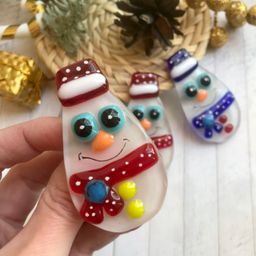 Брошь Снеговик