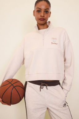 DeFactoFit NBA Chicago Bulls Yar?m Fermuarl? Sweatshirt