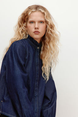Blusa denim con ribetes de volante - H&m фото 6