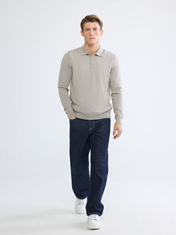 Polo Yaka Erkek Triko Kazak