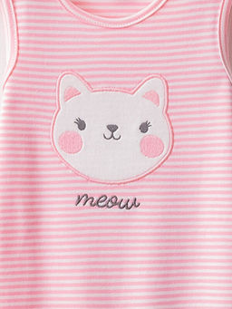 Bisiklet Yaka Pamuklu K?z Bebek ??t??tl? Body ve Salopet 2li Tak?m - Waikiki фото 3